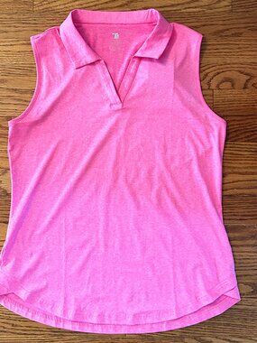 Women's Sleeveless Polo Shirt, Collared V-Neck UPF 50+, Size M, NWT